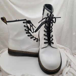 Dr. Martens White Combat Boots